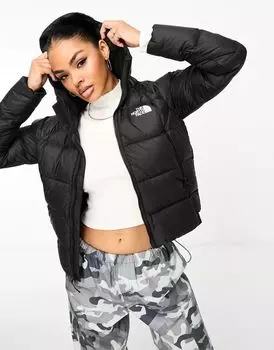 Черный пуховик с капюшоном The North Face Hyalite