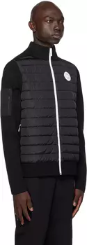 Черный пуховый жилет со вставками Canada Goose