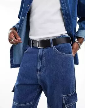 Черный ремень HUGO Giaspo Hugo Red