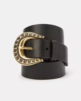 Черный ремень из кожи наппа Maison Boinet, черный