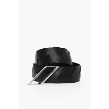 Черный ремень из телячьей кожи Bottega Veneta, Black