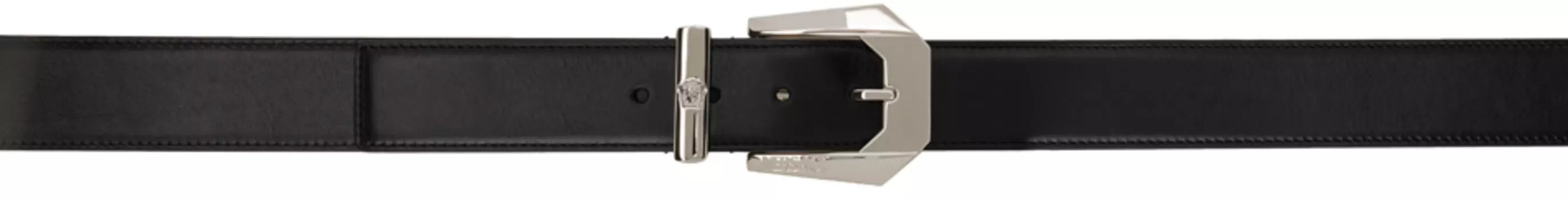 Черный ремень наследия Versace