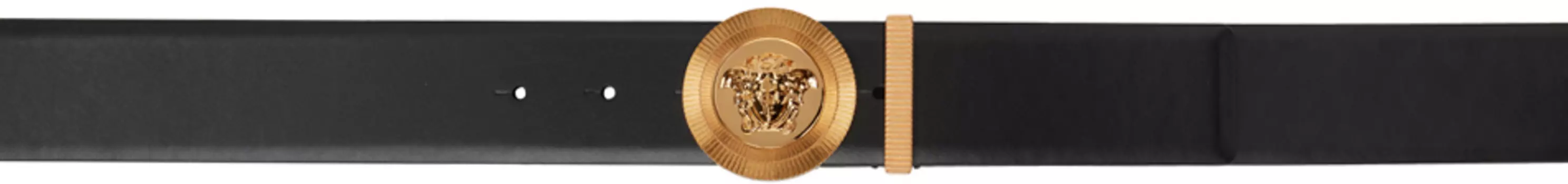 Черный ремень с декором Medusa Biggie Versace