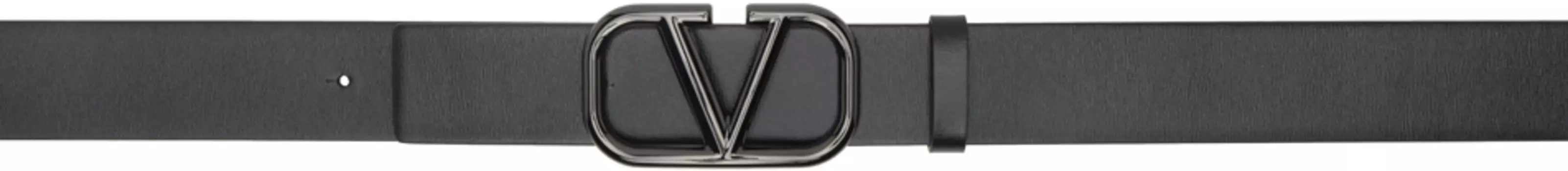 Черный ремень с логотипом Valentino Garavani