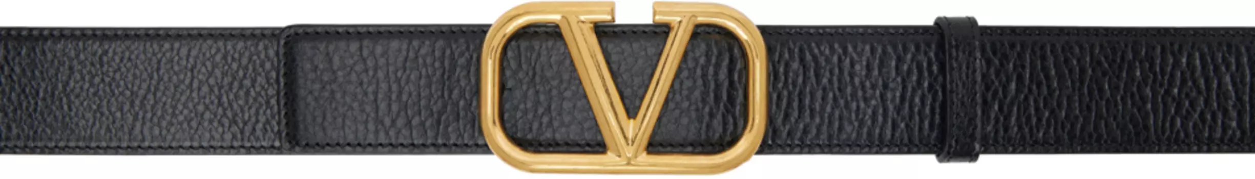 Черный ремень с логотипом Valentino Garavani