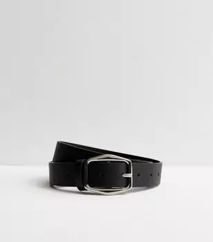 Черный ремень с шестигранной пряжкой New Look, черный