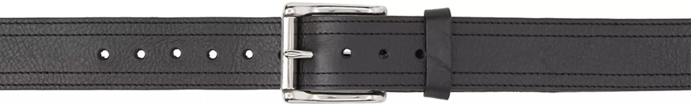 Черный ремень с тиснением CARSON WACH