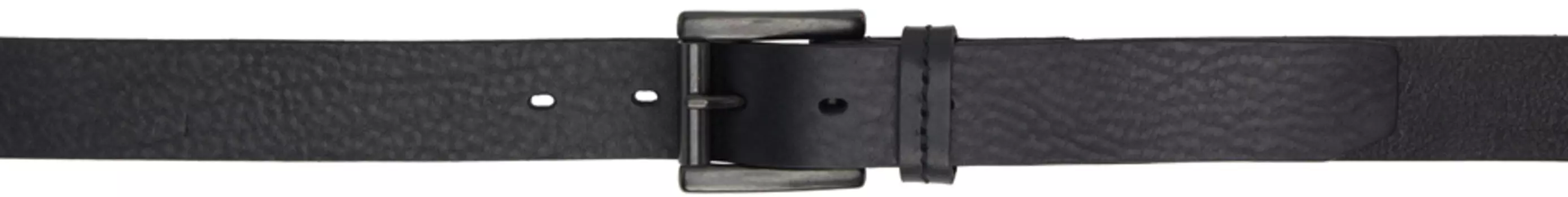 Черный ремень с тиснением Yohji Yamamoto