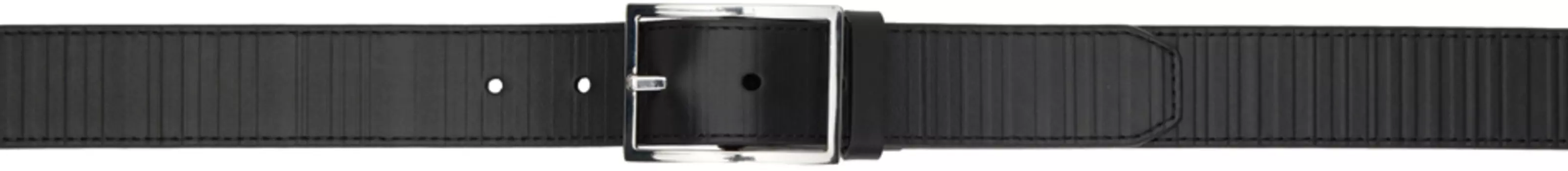 Черный ремень в полоску Paul Smith