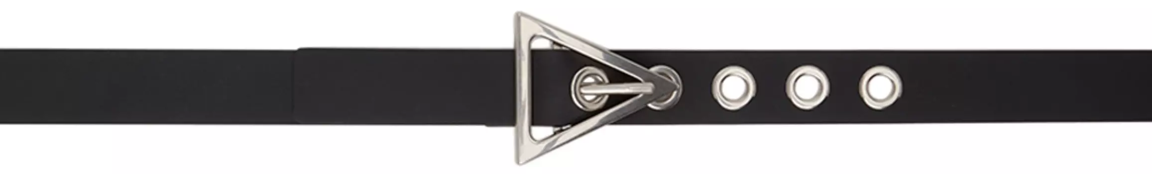 Черный резиновый ремень Bottega Veneta