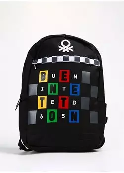 Черный рюкзак для мальчика BENETTON 3759 Benetton, черный