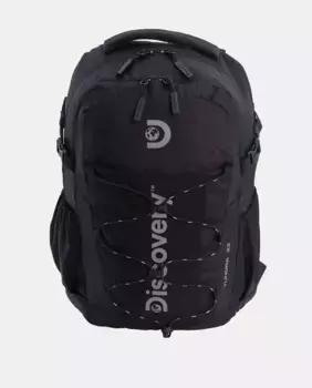 Черный рюкзак из переработанного полиэстера с несколькими карманами Discovery, черный