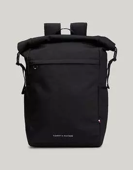 Черный рюкзак с откидной крышкой и логотипом Tommy Hilfiger