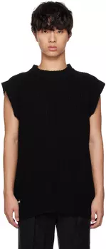 Черный рваный жилет Han Kjobenhavn