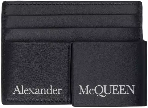 Черный съемный держатель для карт Alexander McQueen