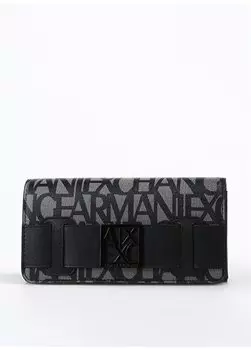 Черный - серый женский кошелек 105х19х4 см 9485723F74200850 Armani Exchange, серый