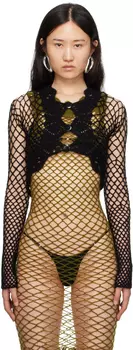 Черный сетчатый кардиган Rui