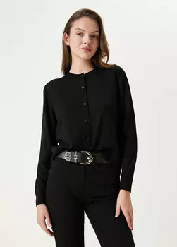 Черный шерстяной кардиган Beymen