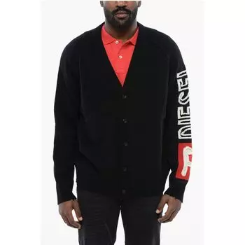 Черный шерстяной кардиган Diesel, Black