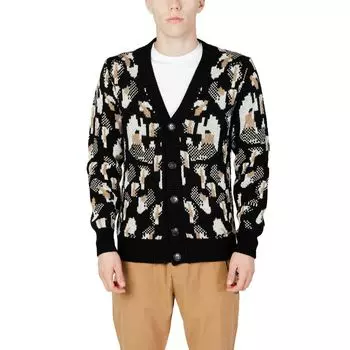 Черный шерстяной кардиган Gianni Lupo