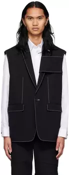 Черный шерстяной пиджак Burberry