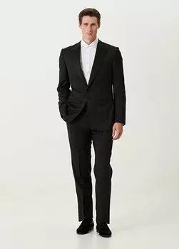 Черный шерстяной смокинг Zegna