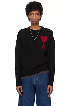 Черный шерстяной свитер Ami de Coeur AMI Paris