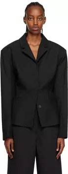 Черный широкий пиджак Olnich