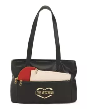 Черный шопер с дополнительными сумками Love Moschino, цвет Nero