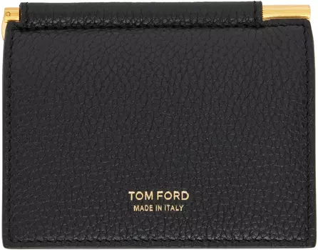 Черный складной держатель для карт с зажимом для денег TOM FORD