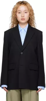 Черный складной пиджак Wooyoungmi