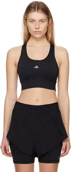 Черный спортивный бюстгальтер adidas Originals
