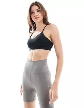 Черный спортивный бюстгальтер с легкой поддержкой Nike Training Dri-Fit Indy