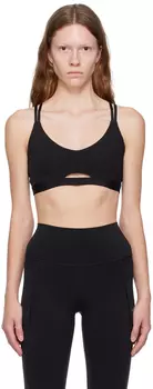 Черный спортивный бюстгальтер с легкой поддержкой adidas Originals Yoga Studio Luxe