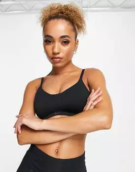 Черный спортивный бюстгальтер с легкой поддержкой Nike Training Alate Minimalist Dri-FIT