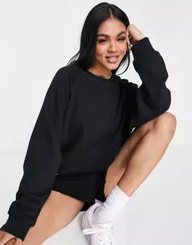 Черный спортивный свитер оверсайз ASOS DESIGN