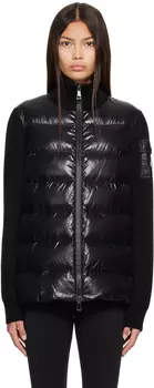 Черный стеганый пуховик Moncler