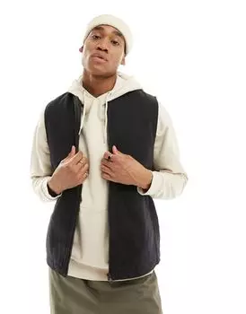 Черный стираный жилет ASOS DESIGN
