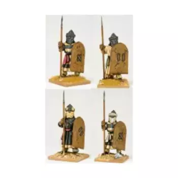Черный страж Бена Юсефа - Стоя со щитами бегемота, Gripping Beast Miniatures - The Moors (28mm)
