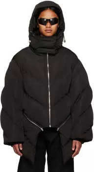Черный сваренный пуховик Dion Lee