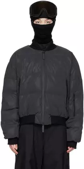 Черный светоотражающий пуховик-бомбер Templa