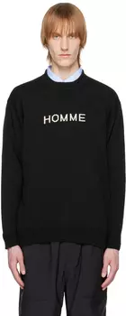 Черный свитер интарсия Comme des Garçons Homme