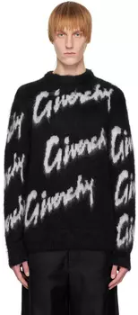 Черный свитер интарсия Givenchy