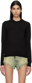 Черный свитер из свободной нити Maison Margiela