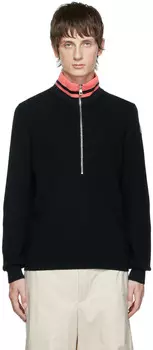 Черный свитер на молнии Moncler