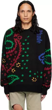 Черный свитер с банданой Rhude