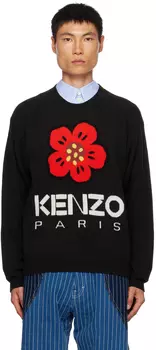 Черный - Свитер с цветочным узором Paris Paris Kenzo
