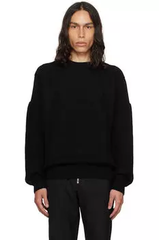 Черный свитер с квадратными нашивками We11done