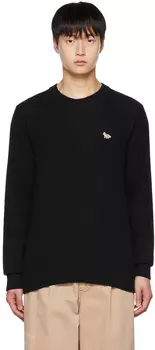 Черный свитер с лисой Maison Kitsuné
