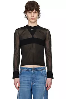 Черный свитер с логотипом «The Logo Knit» Jean Paul Gaultier